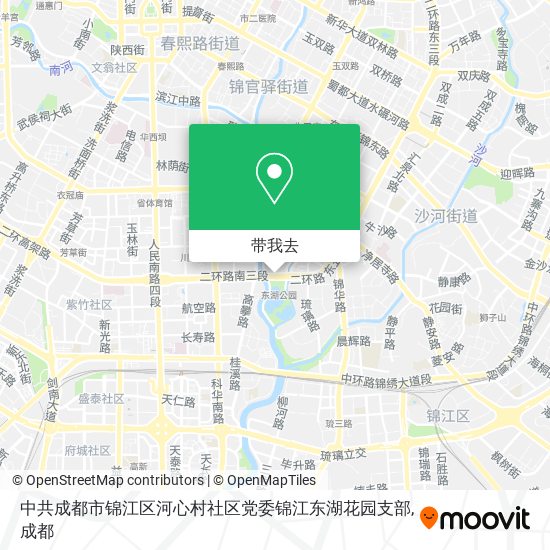 中共成都市锦江区河心村社区党委锦江东湖花园支部地图