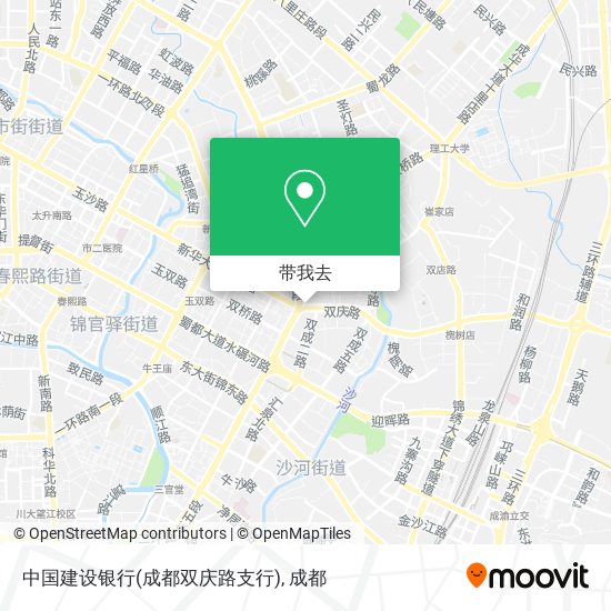 中国建设银行(成都双庆路支行)地图