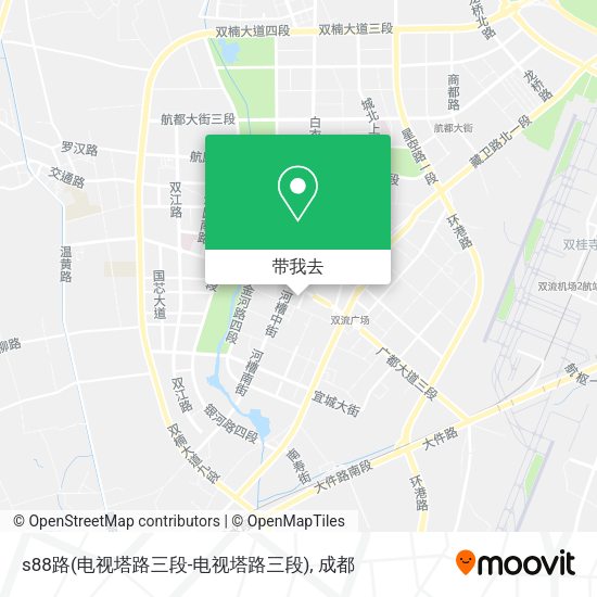 s88路(电视塔路三段-电视塔路三段)地图