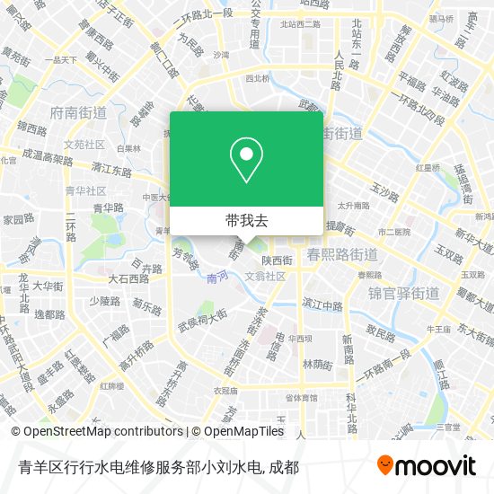 青羊区行行水电维修服务部小刘水电地图