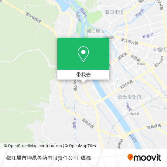 都江堰市坤昆兽药有限责任公司地图