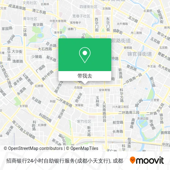招商银行24小时自助银行服务(成都小天支行)地图