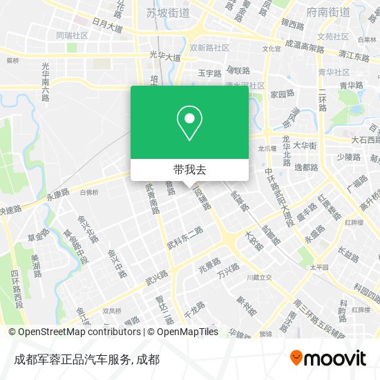 成都军蓉正品汽车服务地图