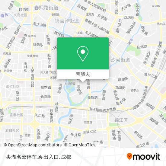 央湖名邸停车场-出入口地图