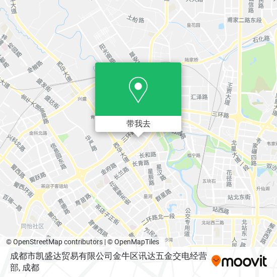 成都市凯盛达贸易有限公司金牛区讯达五金交电经营部地图