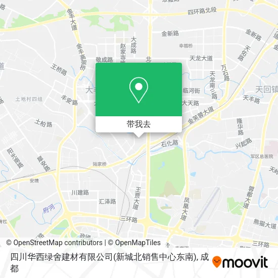 四川华西绿舍建材有限公司(新城北销售中心东南)地图