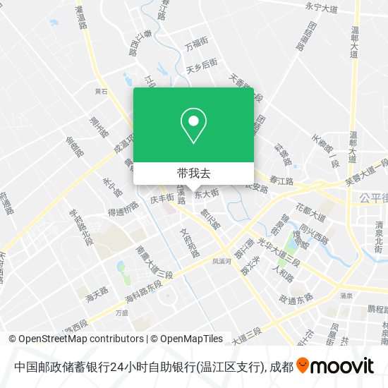 中国邮政储蓄银行24小时自助银行(温江区支行)地图