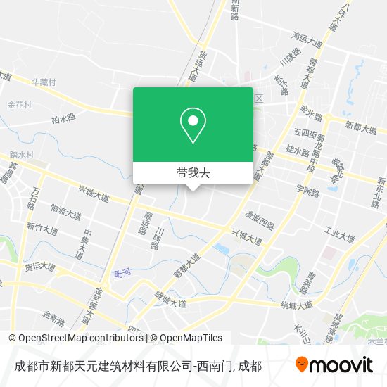 成都市新都天元建筑材料有限公司-西南门地图