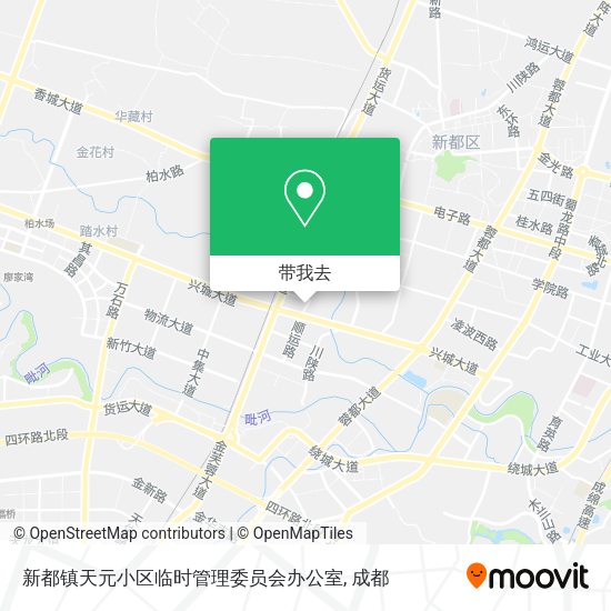 新都镇天元小区临时管理委员会办公室地图