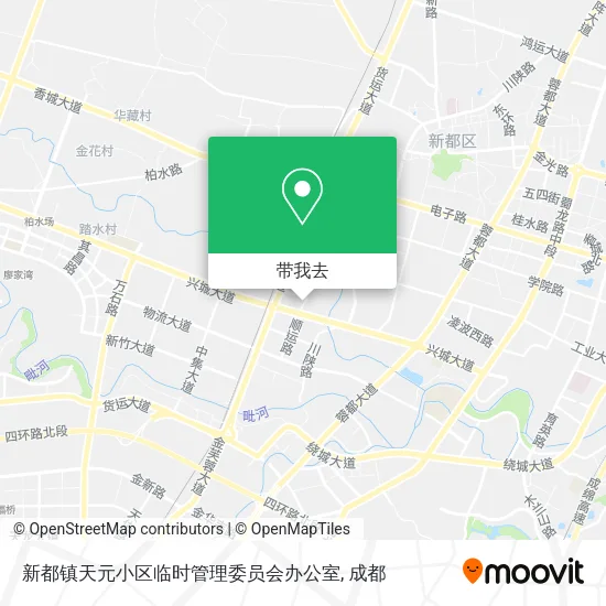 新都镇天元小区临时管理委员会办公室地图