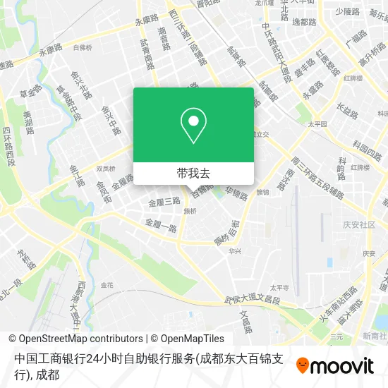 中国工商银行24小时自助银行服务(成都东大百锦支行)地图