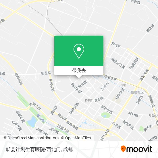 郫县计划生育医院-西北门地图