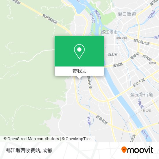都江堰西收费站地图
