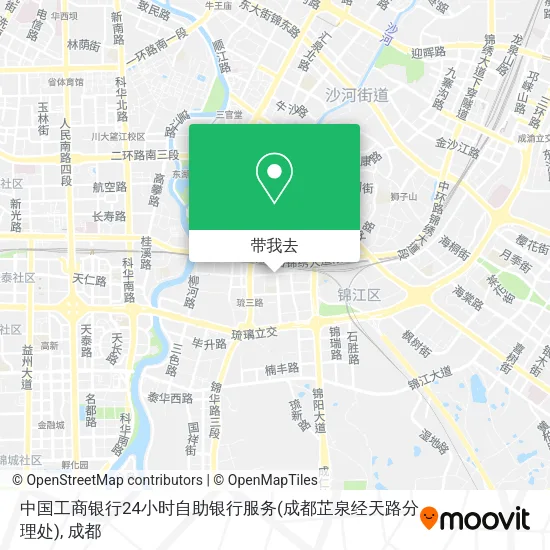 中国工商银行24小时自助银行服务(成都芷泉经天路分理处)地图