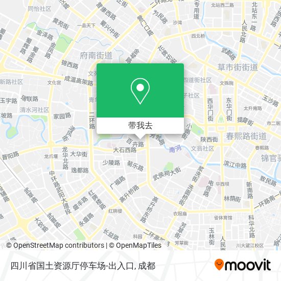 四川省国土资源厅停车场-出入口地图