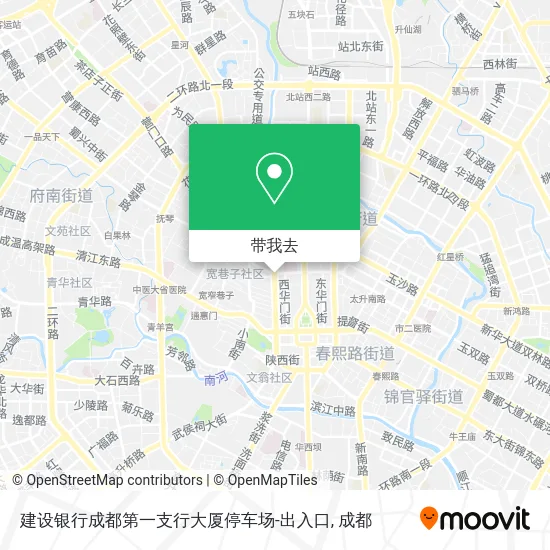 建设银行成都第一支行大厦停车场-出入口地图