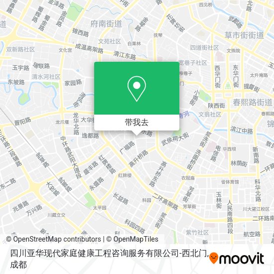 四川亚华现代家庭健康工程咨询服务有限公司-西北门地图