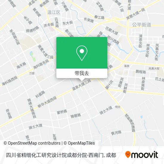 四川省精细化工研究设计院成都分院-西南门地图