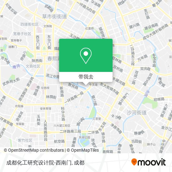 成都化工研究设计院-西南门地图