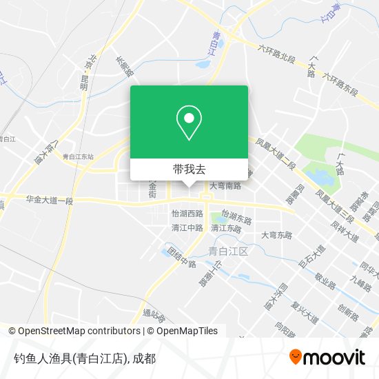钓鱼人渔具(青白江店)地图