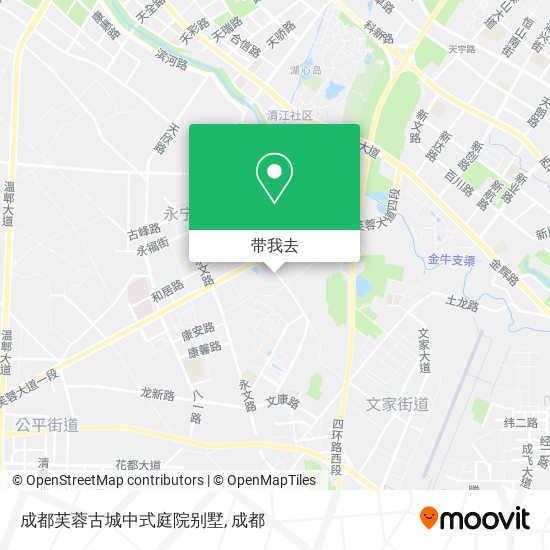 成都芙蓉古城中式庭院别墅地图
