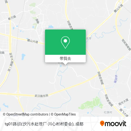 tg01路(白沙污水处理厂-川心村村委会)地图