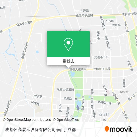 成都怀高展示设备有限公司-南门地图