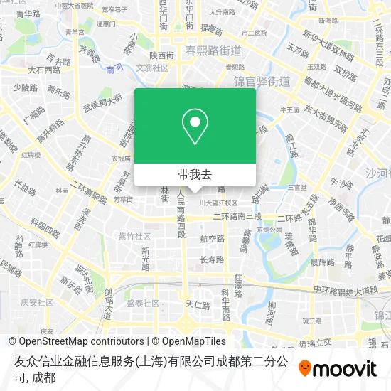 友众信业金融信息服务(上海)有限公司成都第二分公司地图