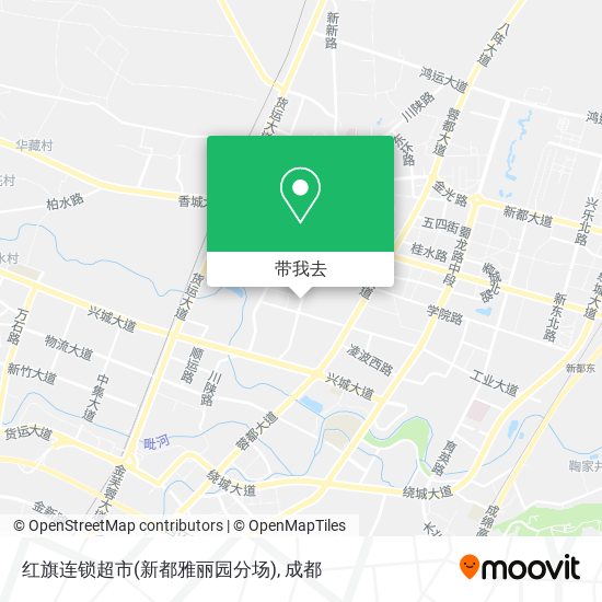 红旗连锁超市(新都雅丽园分场)地图