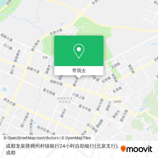 成都龙泉驿稠州村镇银行24小时自助银行(北泉支行)地图