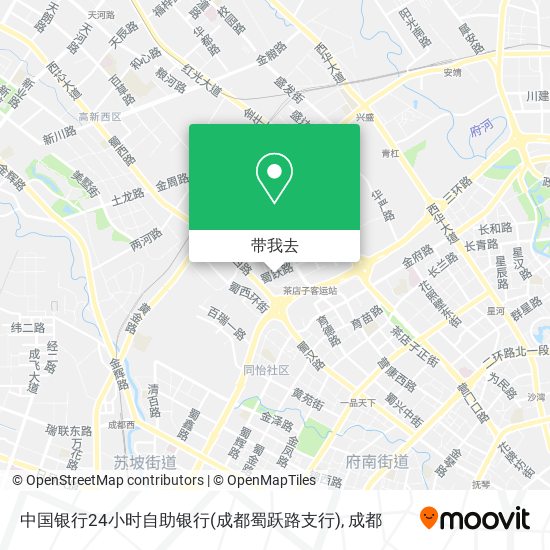 中国银行24小时自助银行(成都蜀跃路支行)地图