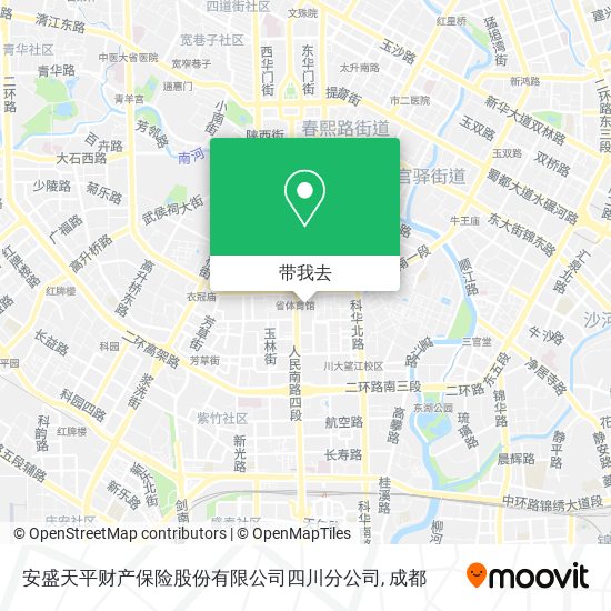 安盛天平财产保险股份有限公司四川分公司地图