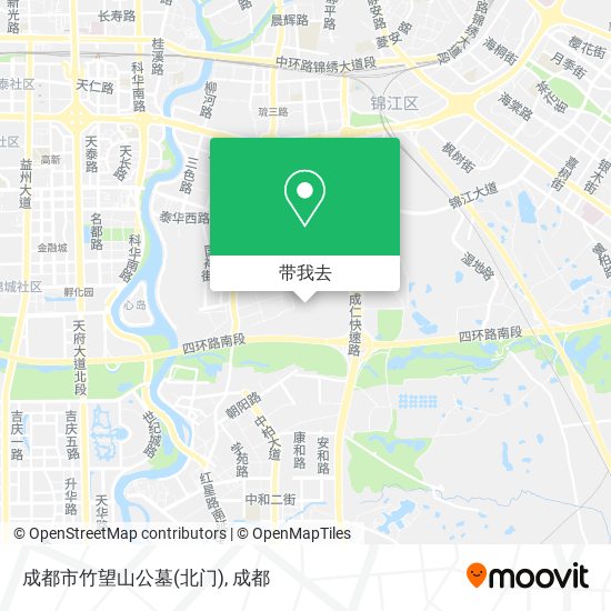 成都市竹望山公墓(北门)地图