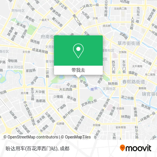 盼达用车(百花潭西门站)地图