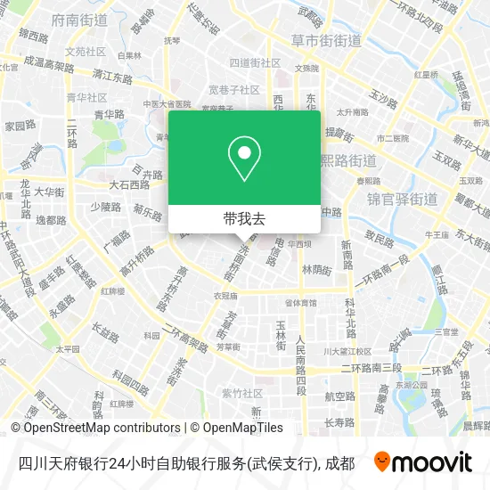 四川天府银行24小时自助银行服务(武侯支行)地图
