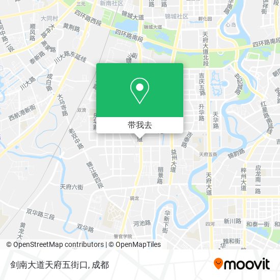剑南大道天府五街口地图