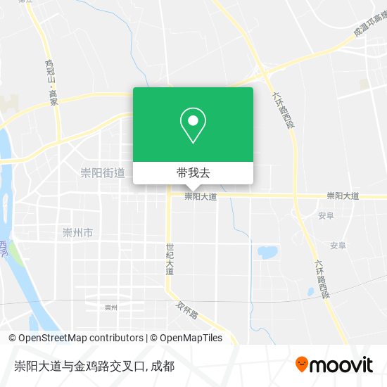 崇阳大道与金鸡路交叉口地图