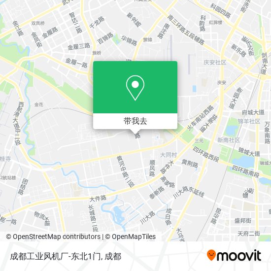 成都工业风机厂-东北1门地图