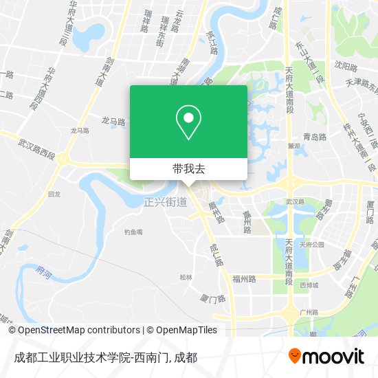 成都工业职业技术学院-西南门地图