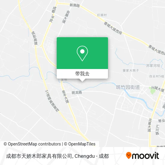 成都市天娇木郎家具有限公司地图