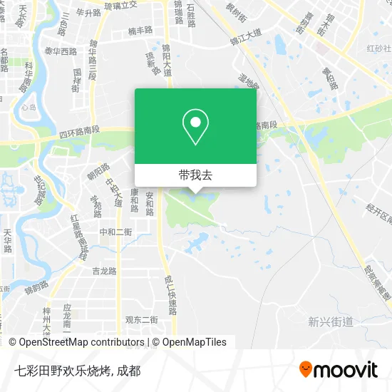七彩田野欢乐烧烤地图