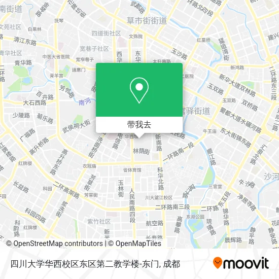 四川大学华西校区东区第二教学楼-东门地图