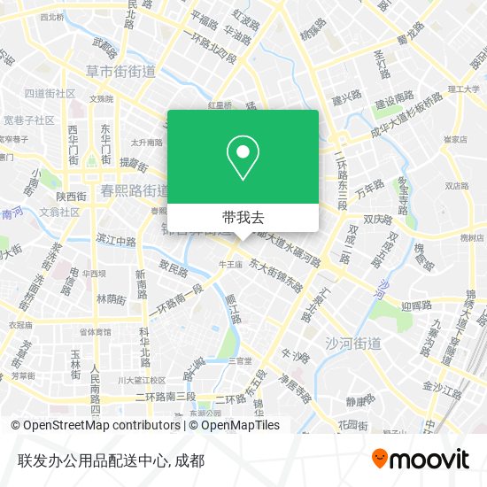 联发办公用品配送中心地图