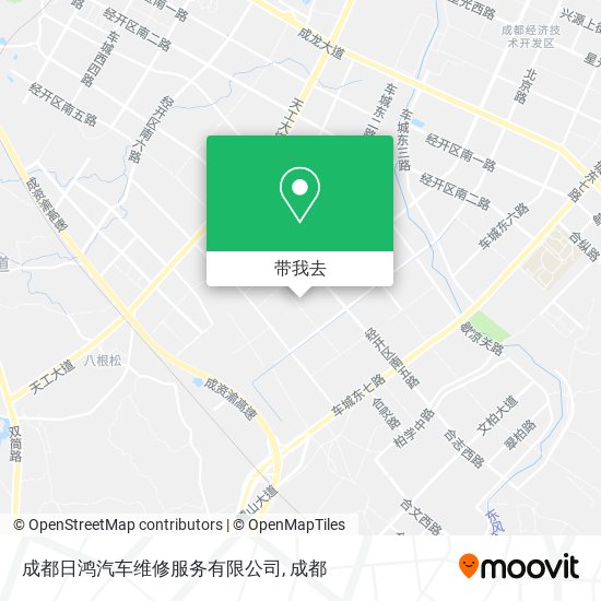 成都日鸿汽车维修服务有限公司地图