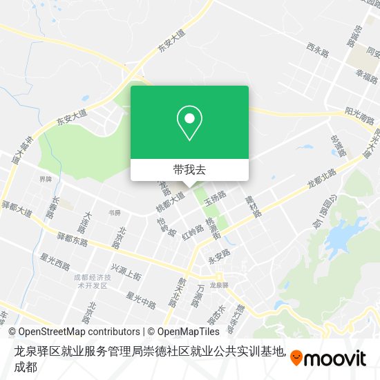 龙泉驿区就业服务管理局崇德社区就业公共实训基地地图