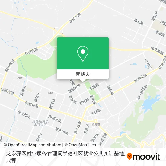 龙泉驿区就业服务管理局崇德社区就业公共实训基地地图