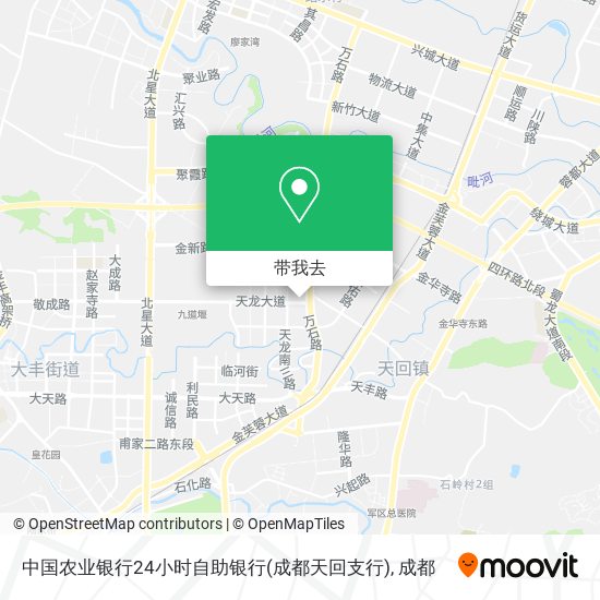 中国农业银行24小时自助银行(成都天回支行)地图