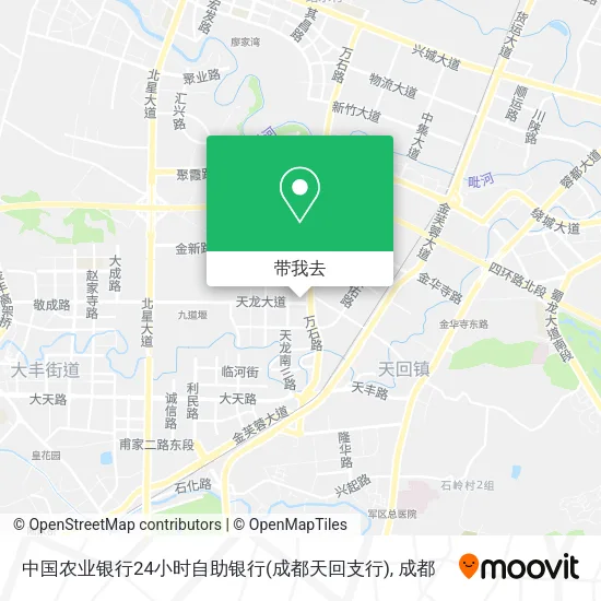 中国农业银行24小时自助银行(成都天回支行)地图