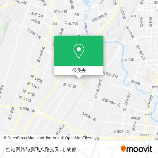 空港四路与腾飞八路交叉口地图