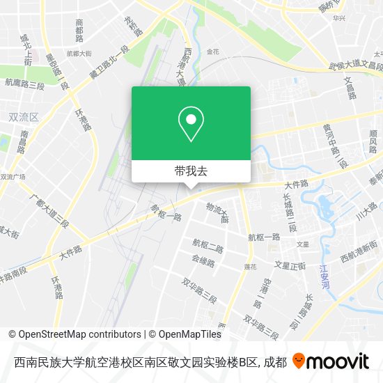 西南民族大学航空港校区南区敬文园实验楼B区地图